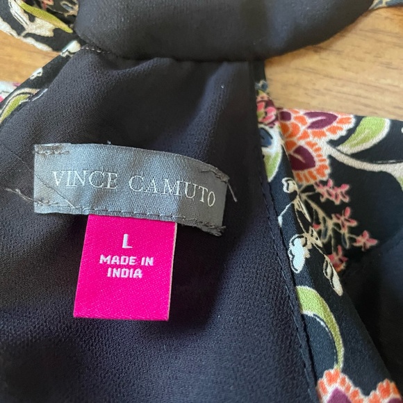 Summer Chic Boho Floral Vince Camuto Large Bow-Neck Halter Jumpsuit NWT - Picture 8 of 9